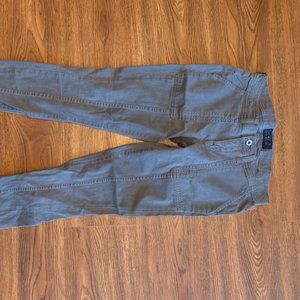 Grey pants with lots of pockets